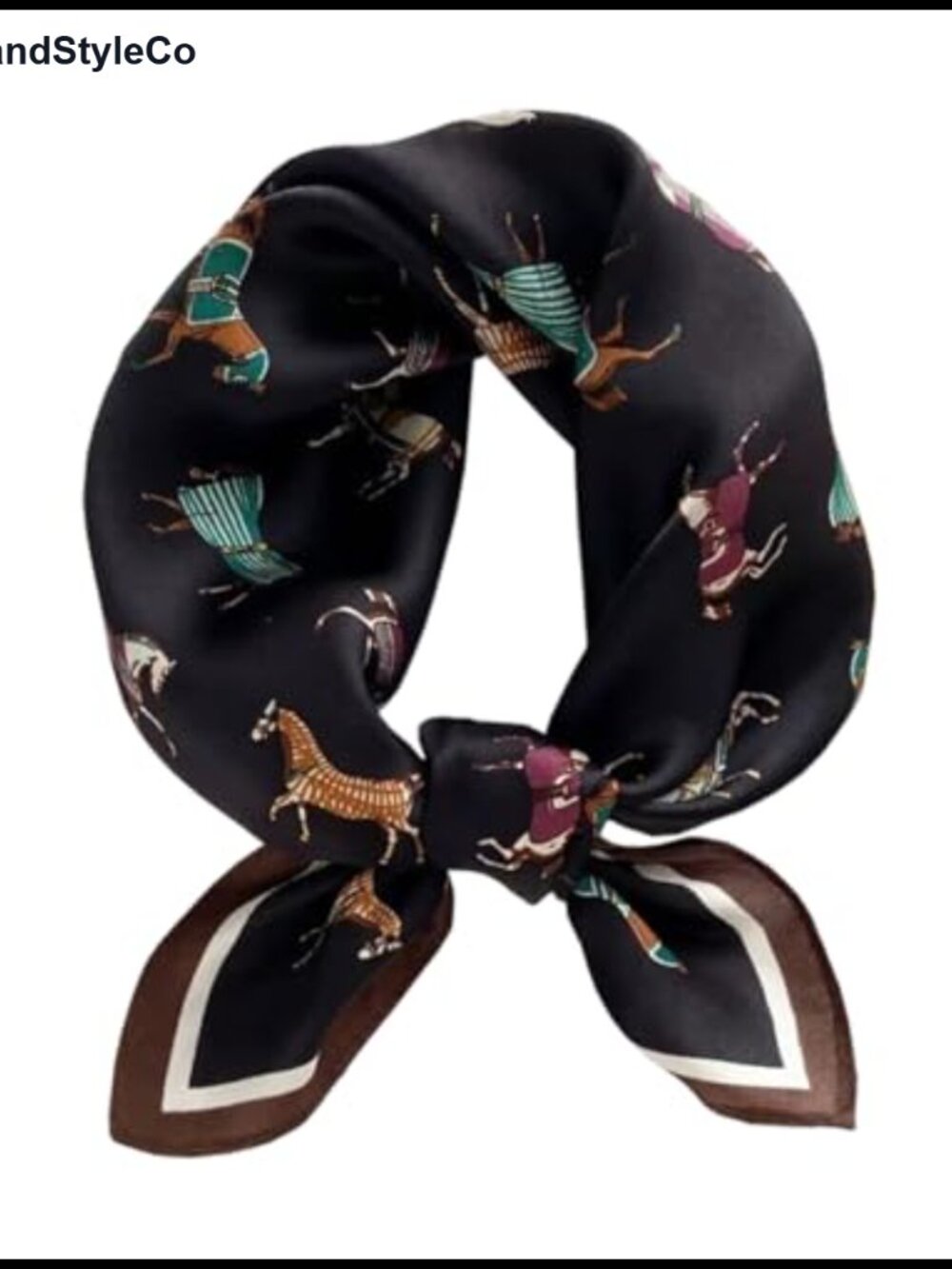 100% Mulberry Silk Small Square Scarf Neckerchief Lightweight 21x21